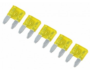20 Amp Mini Blade Fuses (5 Per Pack)